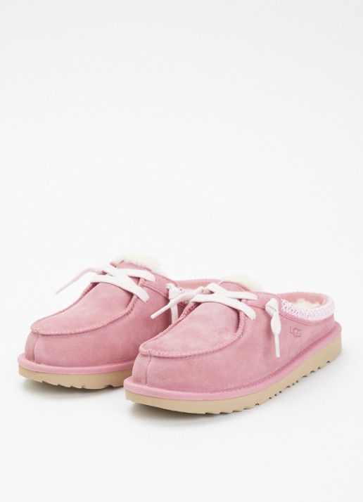 UGG Tasman instapper van suède - voorkant 3 roze
