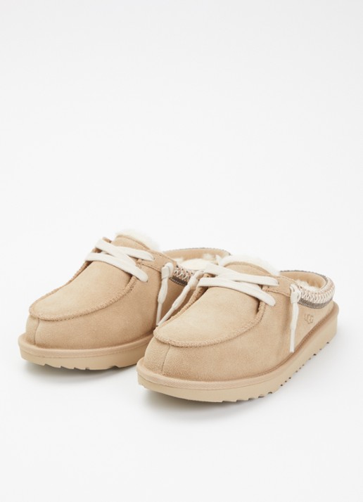 UGG Tasman instapper van suède - voorkant 2 beige