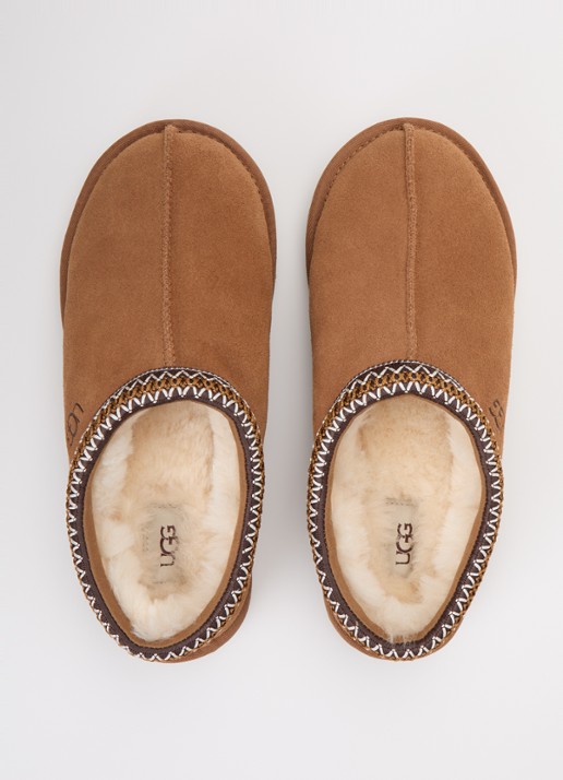 UGG Tasman ll instapper van suède - detail 4 kastanjebruin