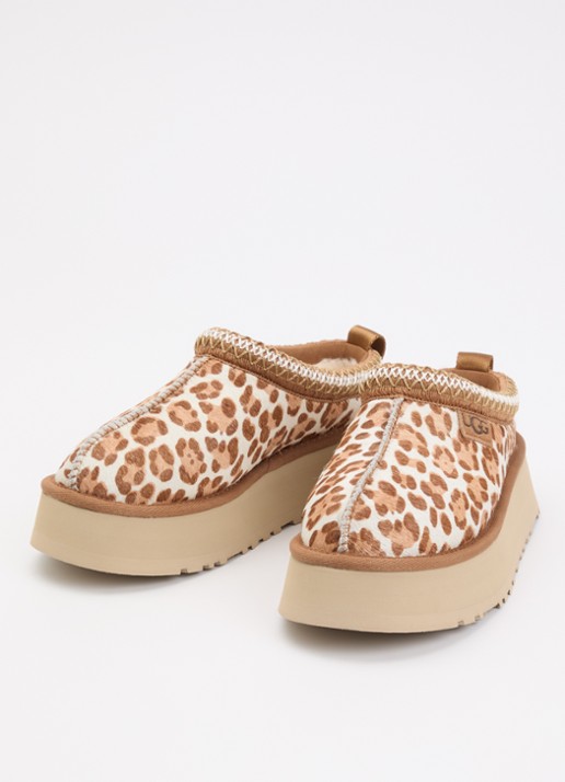 UGG Taz Plains muiltje met panterprint - detail beige