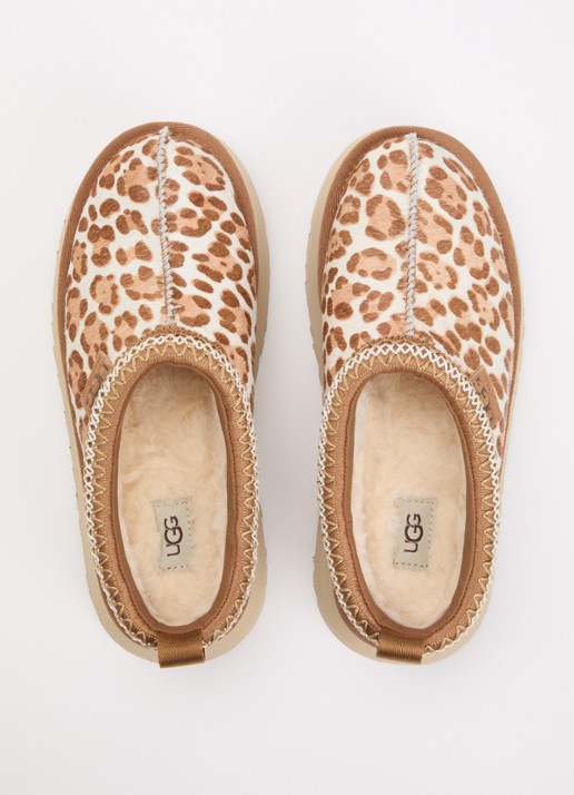 UGG Taz Plains muiltje met panterprint - detail 2 beige