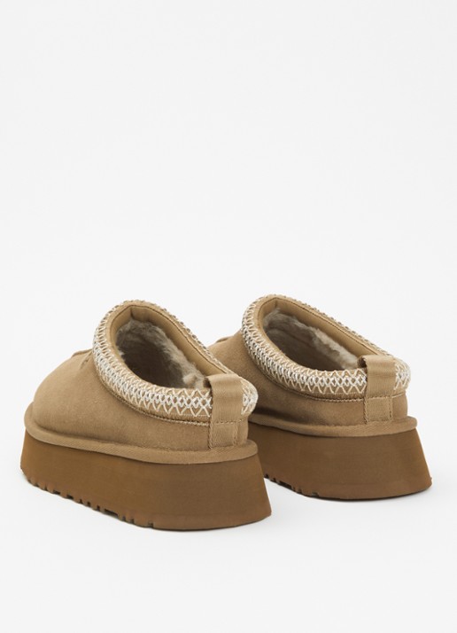 UGG Tazz ll instapper van suède met plateauzool - achterkant lichtbruin
