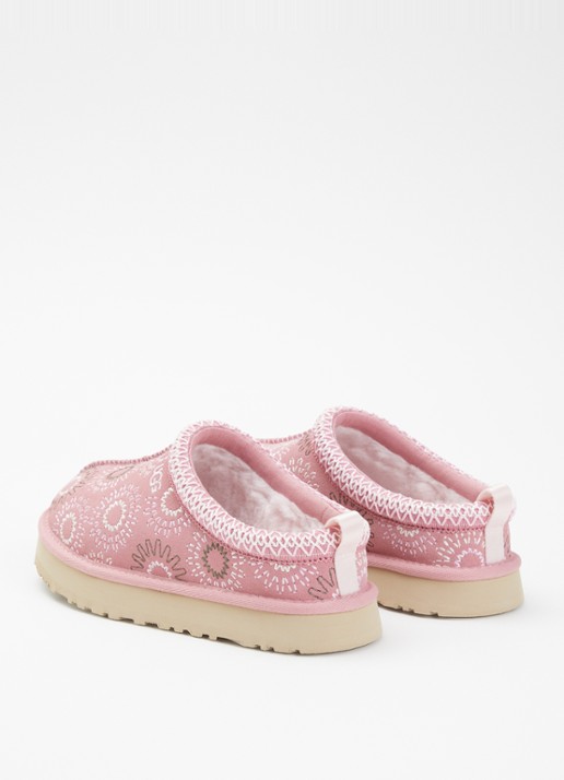 UGG Tazz Sun Stitch instapper van suède - achterkant roze