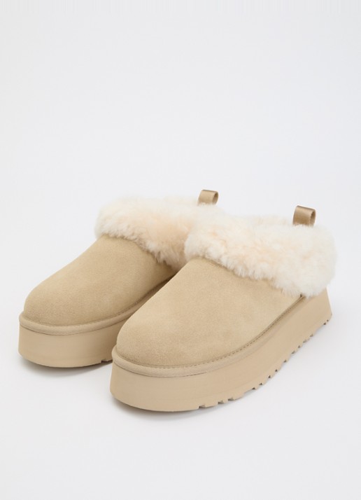 UGG Tazzelle instapper van suède met plateauzool - detail 2 beige
