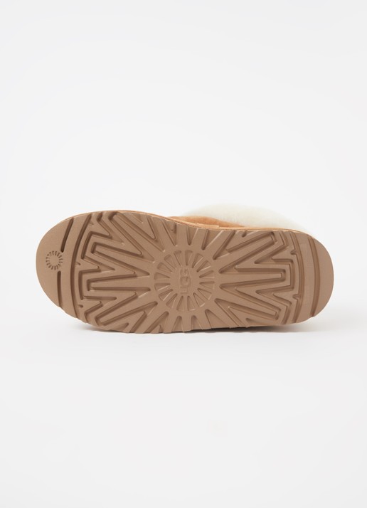 UGG Tazzlita instapper van suède met schapenvacht - detail 4 camel