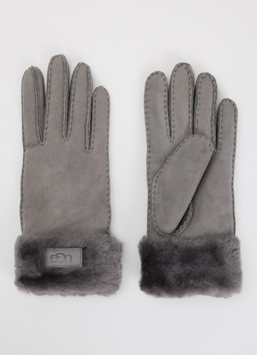 UGG Turn Cuff handschoenen van suède met schapenvacht