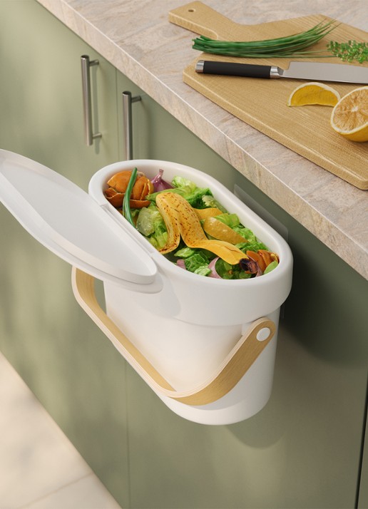 Umbra Bellwood compost prullenbak 24,8 cm - detail 2 wit