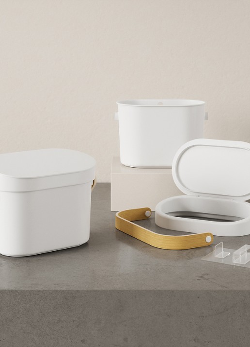 Umbra Bellwood compost prullenbak 24,8 cm - detail 4 wit