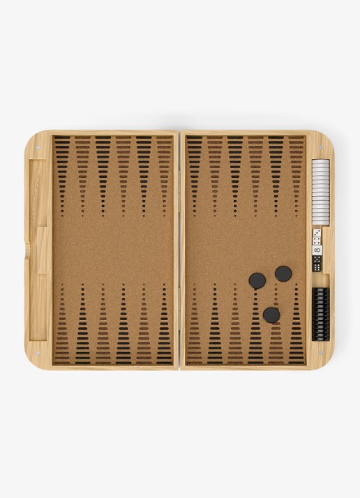 Umbra Blitz backgammon spel - detail 5 bruin