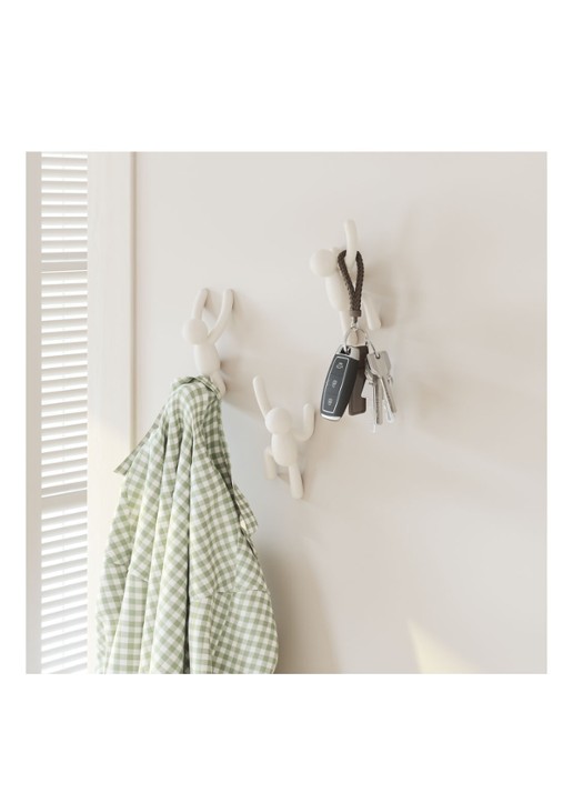 Umbra Buddy haken set van 3 - voorkant 3 wit