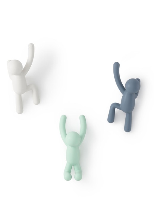 Umbra Buddy haken set van 3 - voorkant 3 mint