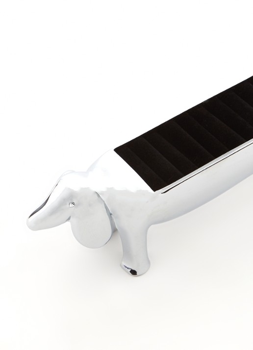 Umbra Dachsie ringenhouder 6 cm - voorkant 2 zilver