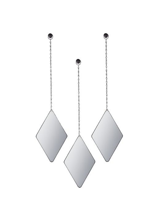 Umbra Dima spiegel set van 3  - voorkant zwart
