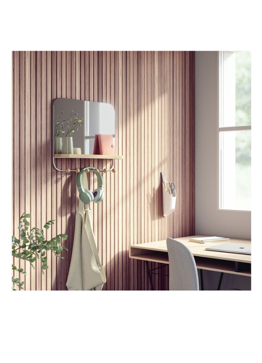 Umbra Estique wandspiegel met haken - detail 4 wit