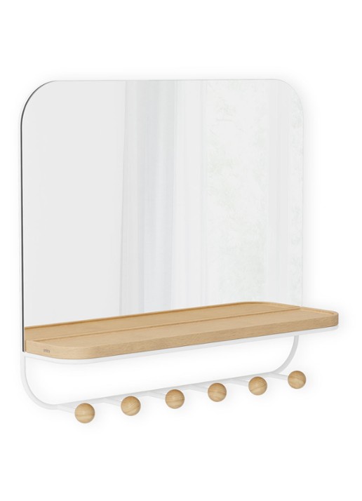 Umbra Estique wandspiegel met haken - detail 7 wit