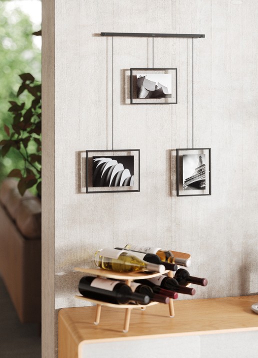 Umbra Exhibit fotolijst set van 3 - voorkant 4 zwart