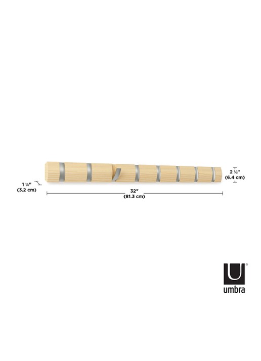 Umbra Flip 5 Hook kapstok  - detail 5 naturel