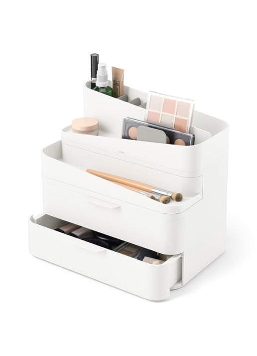 Umbra Glam organizer 26,7 x 18 x 25 cm - voorkant 2 wit