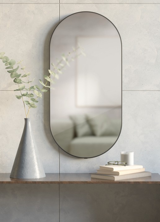 Umbra Hubba wandspiegel 91 x 45 cm - achterkant 8 zilver