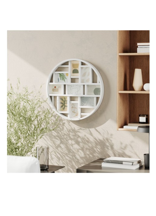 Umbra Luna ronde fotolijst  - detail 3 wit