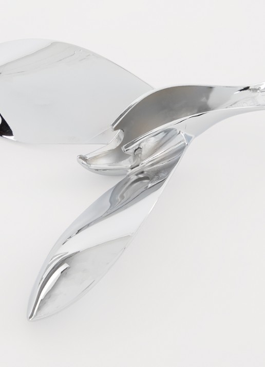 Umbra Toto opbergbox van hout 25 cm - voorkant 2 zilver