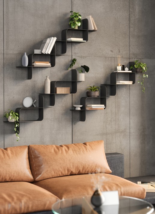 Umbra Wandplank 61 x 47 x 15 cm set van 2 - achterkant zwart