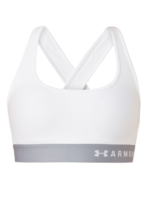 Under Armour Armour Crossback sport bh met medium support - voorkant wit