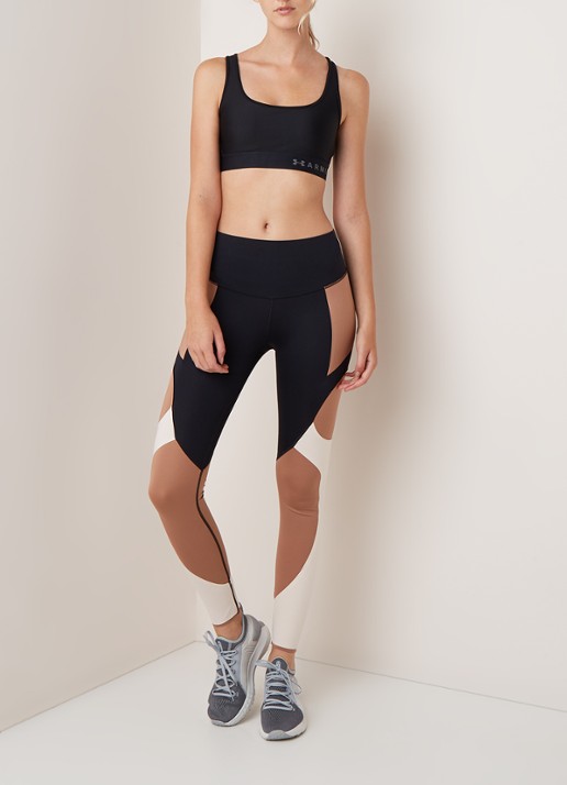 Under Armour Armour Crossback sport bh met medium support - voorkant 2 zwart