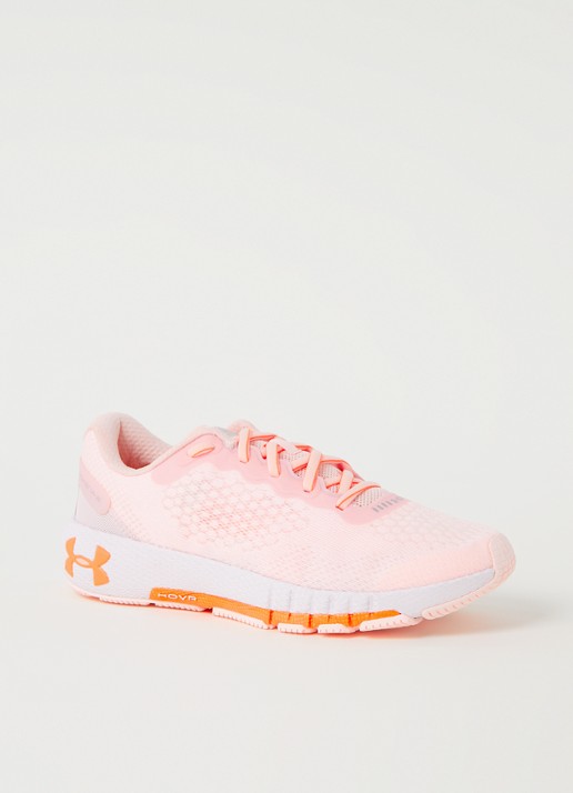 Under Armour HOVR Machina 2 hardloopschoen met mesh detail - voorkant 4 lichtroze