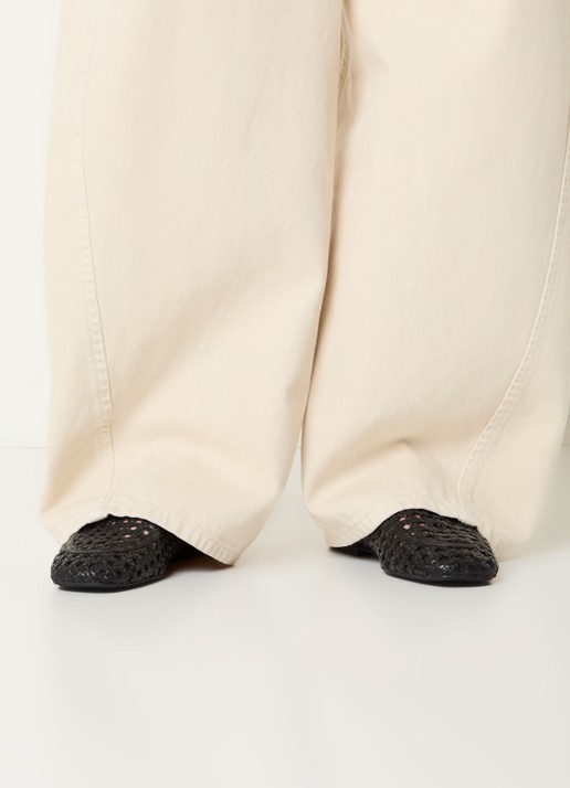 Unisa Baix loafer van leer - voorkant 2 zwart
