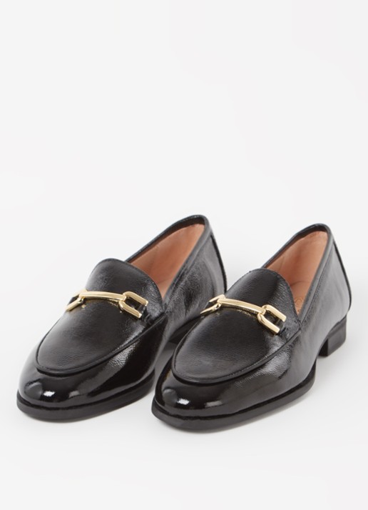 Unisa Daimiel loafer van lakleer - detail 3 zwart