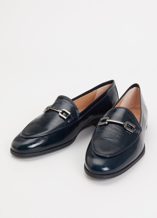 Unisa Dalcy loafer van leer met lakfinish - detail 2 zwart