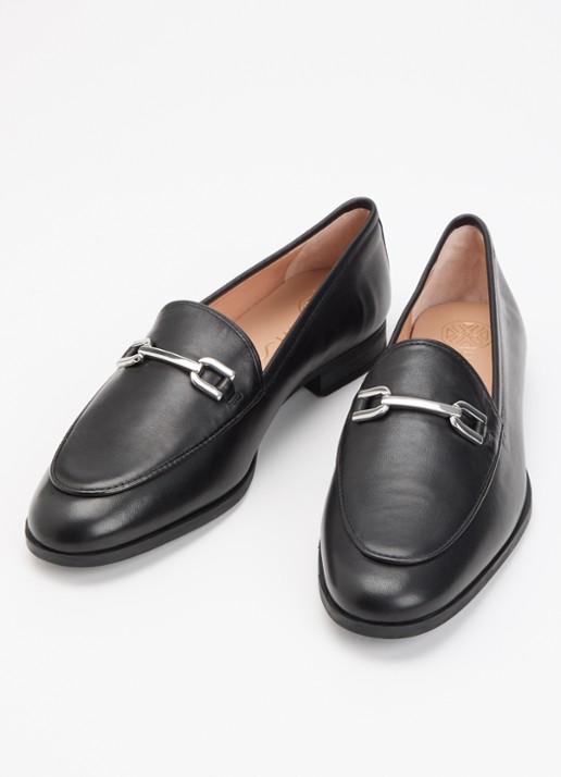 Unisa Dalcy loafer van leer - detail 2 zwart