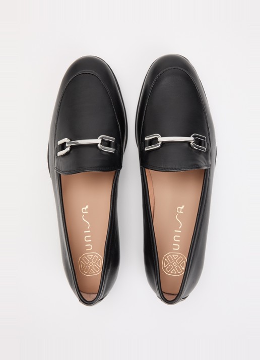 Unisa Dalcy loafer van leer - detail 3 zwart