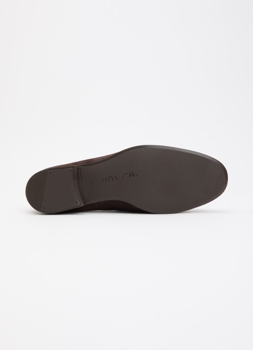 Unisa Dalcy loafer van suède - detail 5 donkerbruin