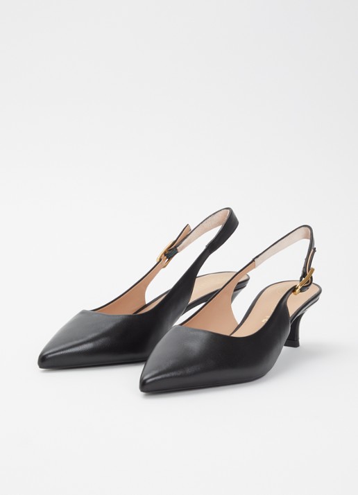 Unisa Ibon slingback van leer - detail 2 zwart