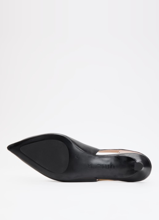 Unisa Ibon slingback van leer - detail 3 zwart