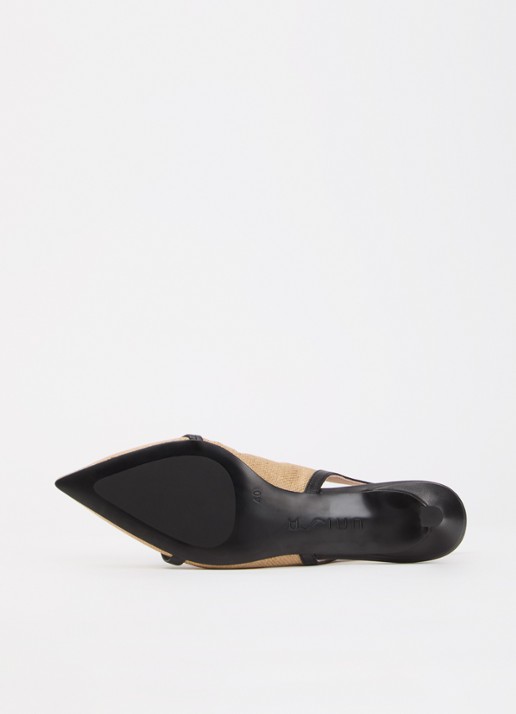 Unisa Ileso slingback met details van leer - detail 5 beige