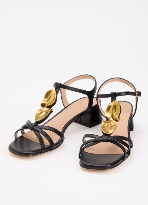 Unisa Jarte sandalette van leer - detail 4 zwart
