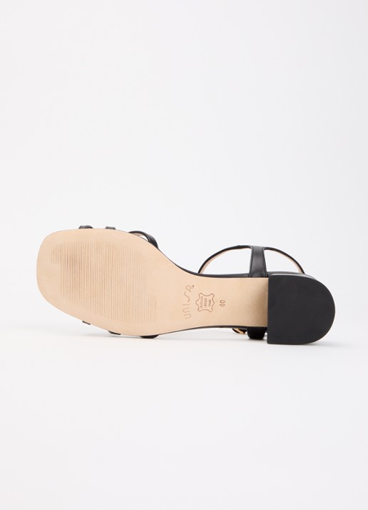 Unisa Jarte sandalette van leer - detail 6 zwart