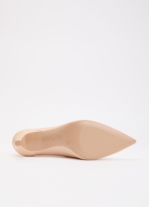 Unisa Lenis pump van leer - detail 6 beige