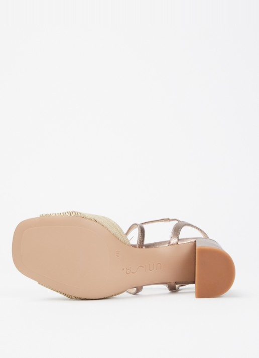 Unisa Maxin sandalette met metallic finish - detail 5 goud