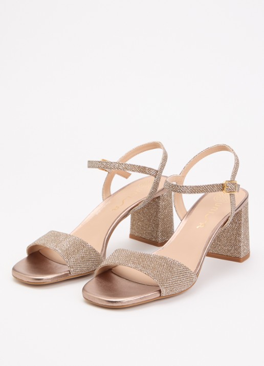 Unisa Moraty sandalette met glitter - detail 4 roségoud