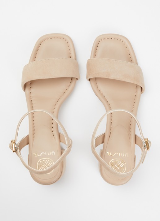 Unisa Sandalette van suède - detail 2 beige