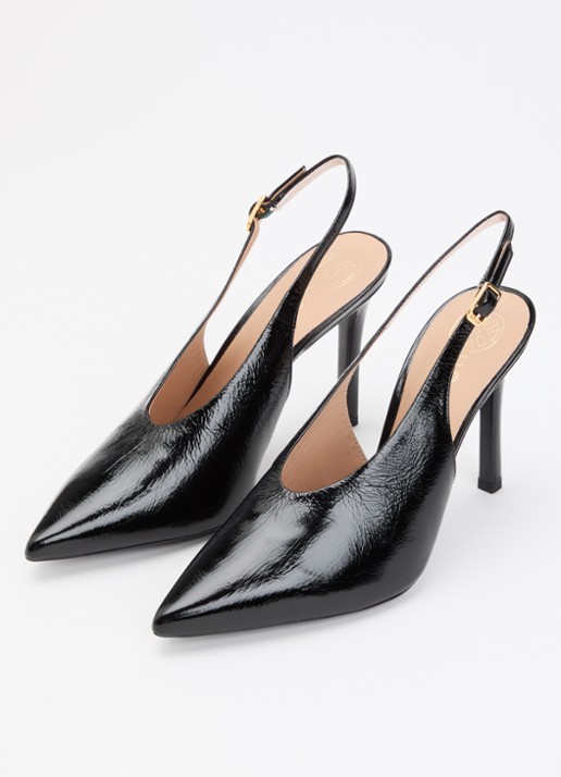 Unisa Tabar slingback leer - detail 2 zwart