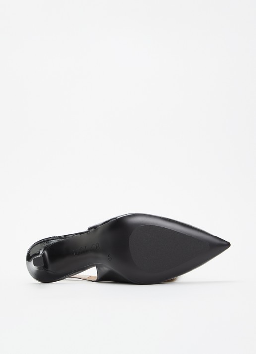 Unisa Terza slingback van leer met lakfinish - detail 5 zwart