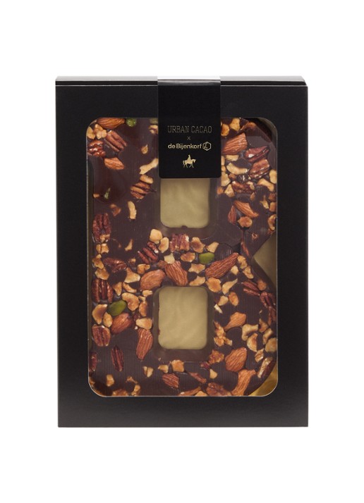 Urban Cacao Pure chocoladeletter met noten 180 gram