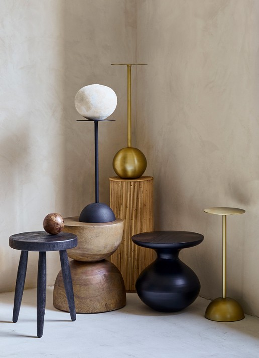 Urban Nature Culture Bijzettafel M 21 cm - voorkant 4 zwart