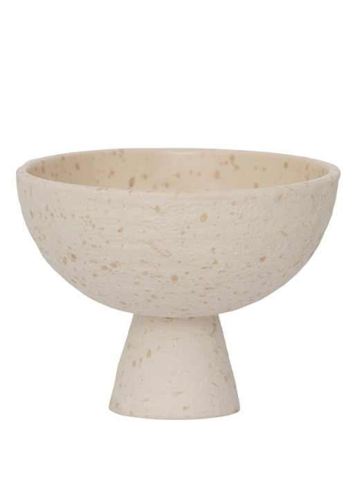 Urban Nature Culture Bolle schaal 14,5 cm - voorkant 2 gebroken wit