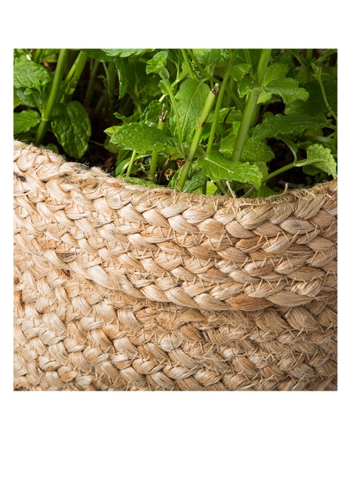 Urban Nature Culture Braided opbergmand 25 cm - detail 3 naturel
